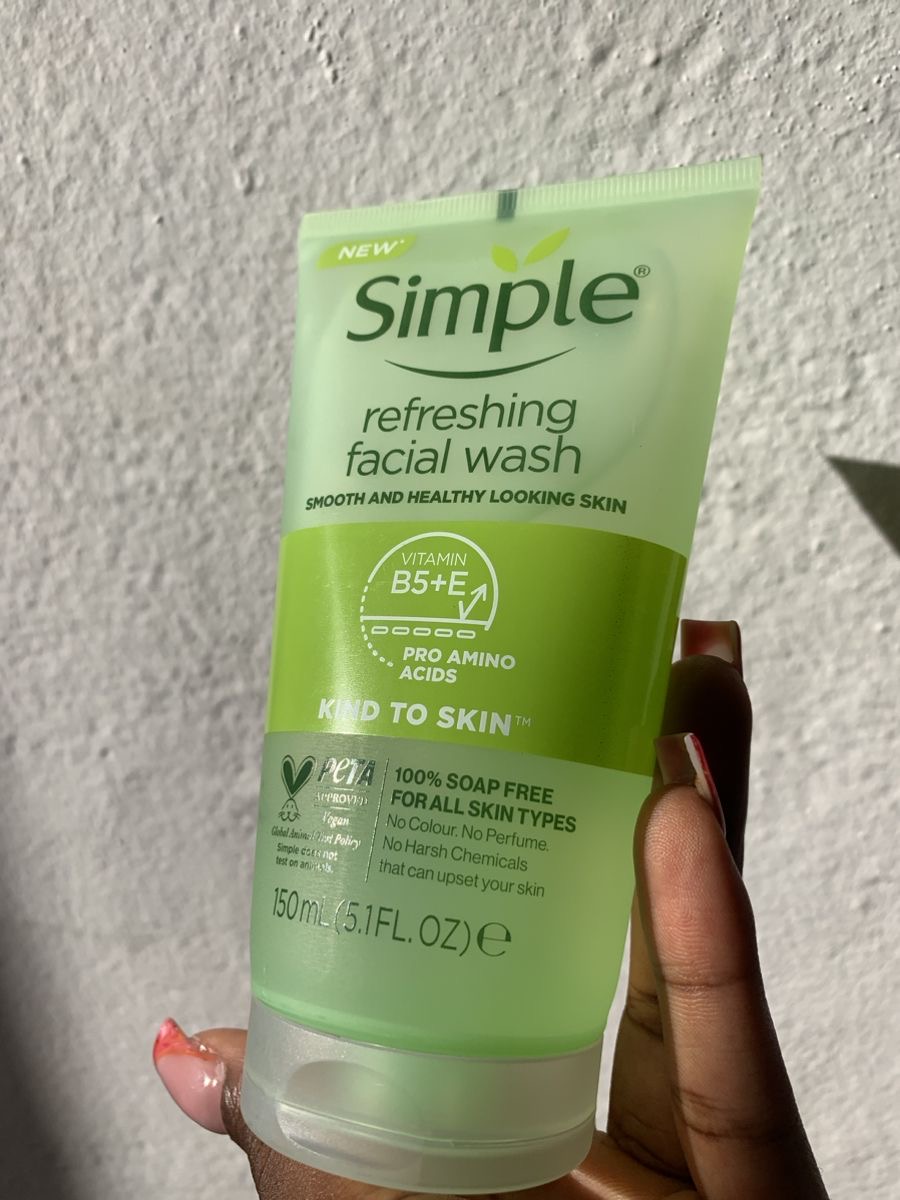 Simple refreshing facial wash